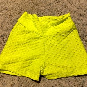 Lime green scrunch butt